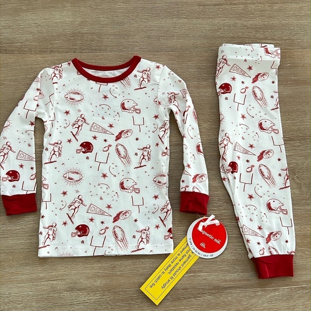 Magnetic Me Toddler Pajama Set Modal 5T Football